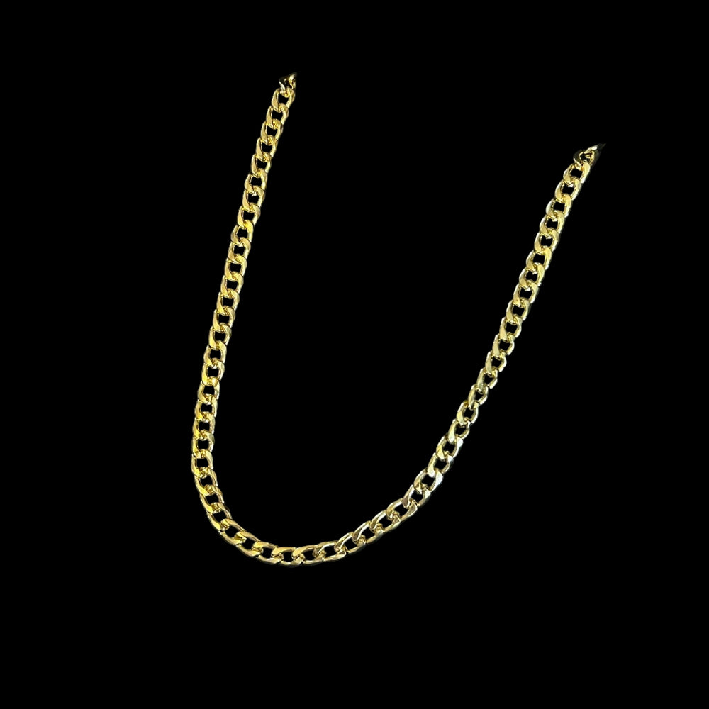 Gold Plated Curb Chain Necklace - 60cm