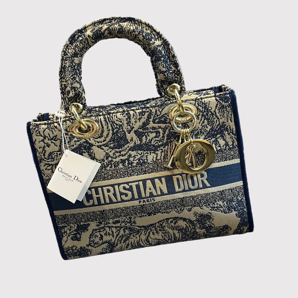 'CD' Cotton Patterned Bag