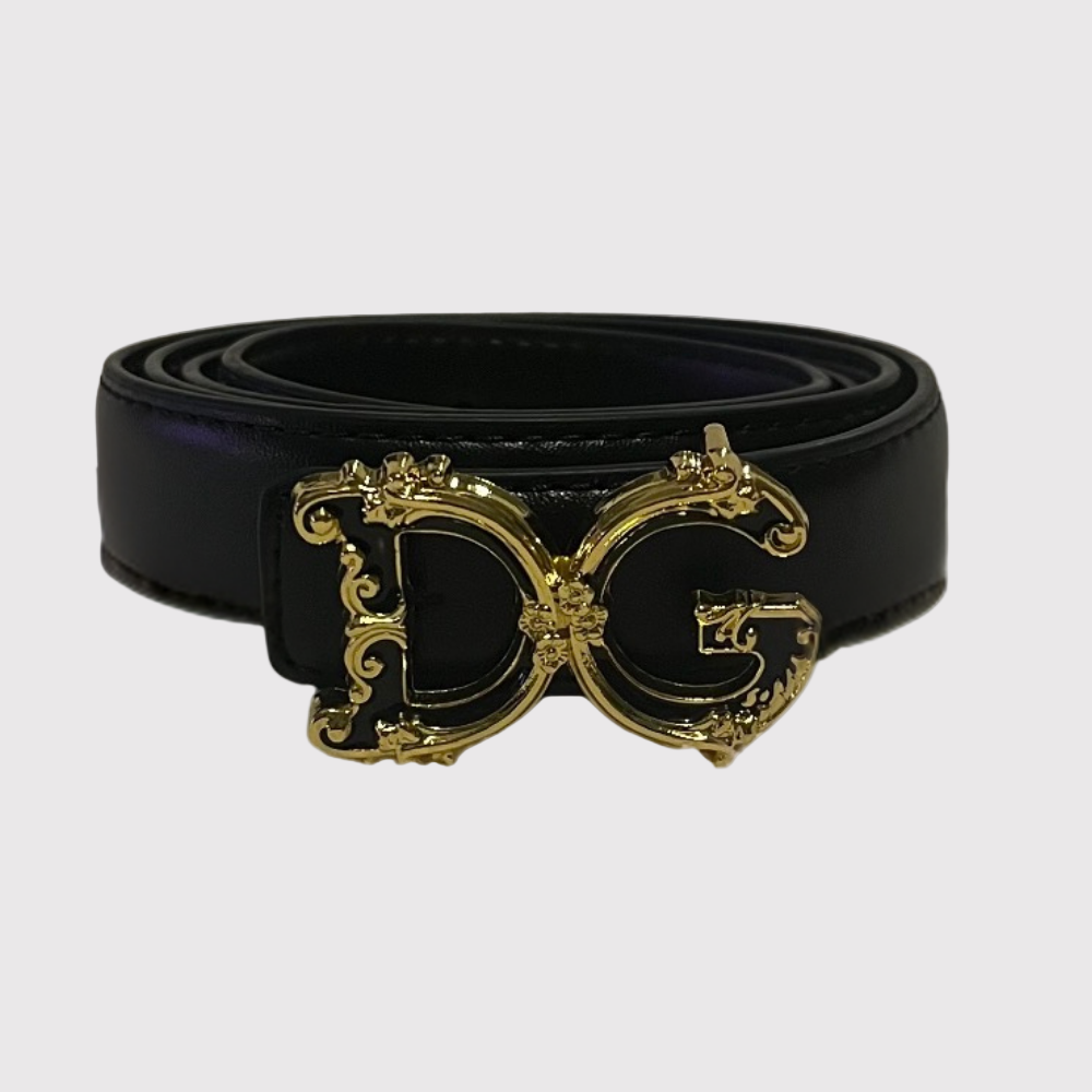 'DG' Women's Black & Gold Belt