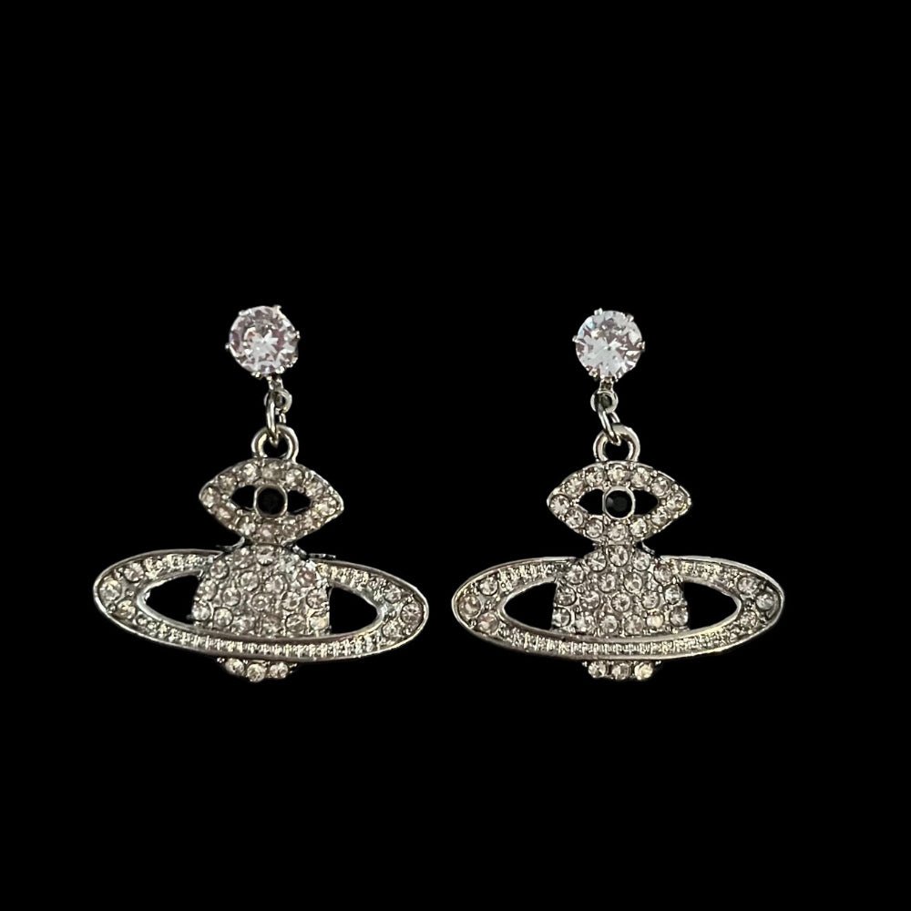 Silver 'Viv' Drop Earrings