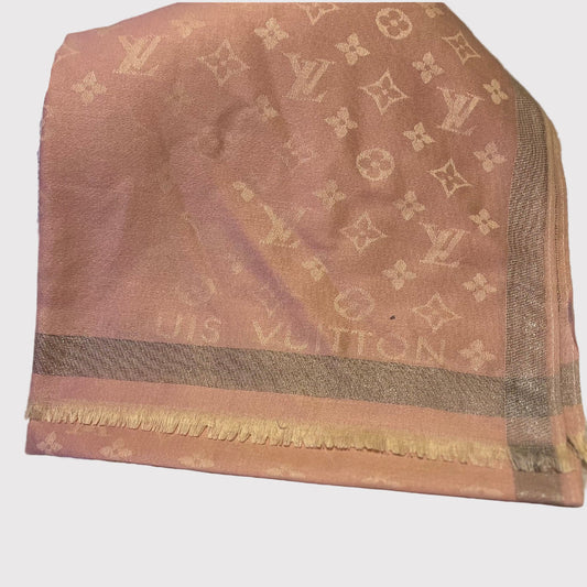 Pink 'LV' Scarf