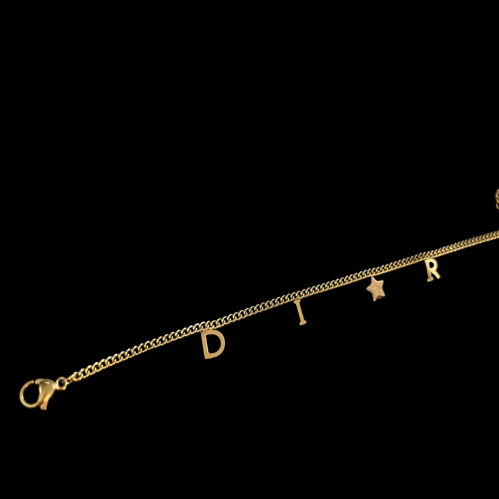 Gold Plated 'D Star' Bracelet