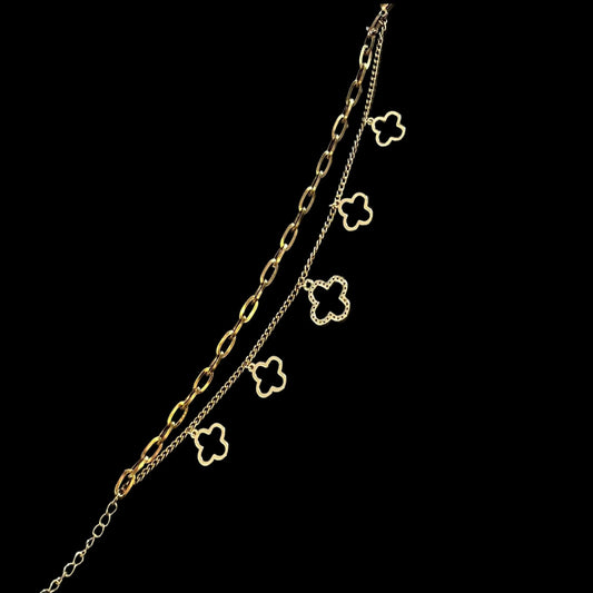 Gold 'Cleefs' Bracelet