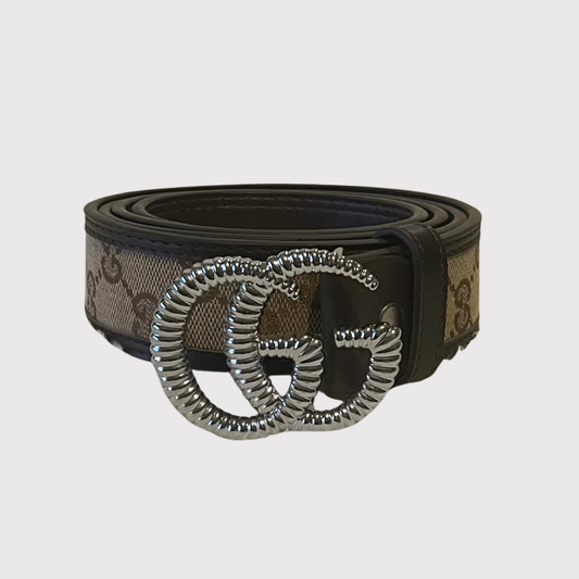 'GG' Brown Logo Belt