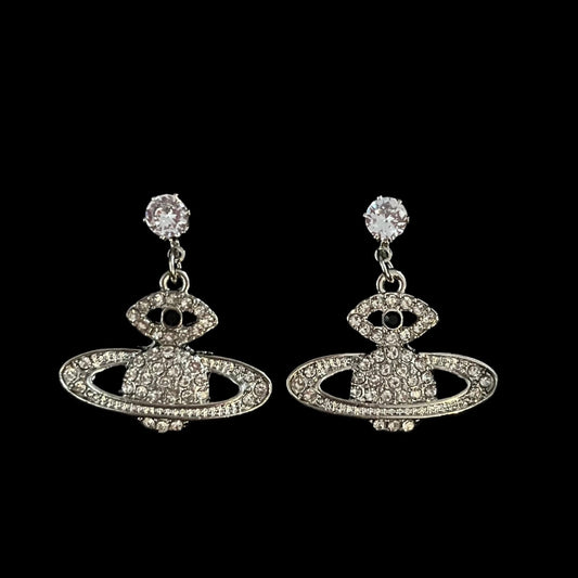 Silver 'Viv' Drop Earrings