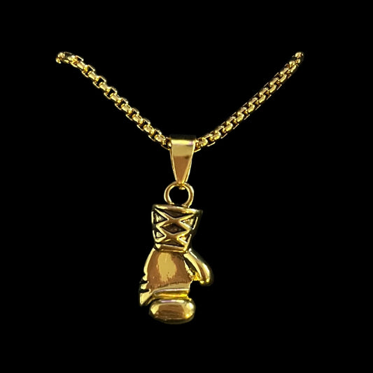 Gold Plated Boxing Glove Necklace