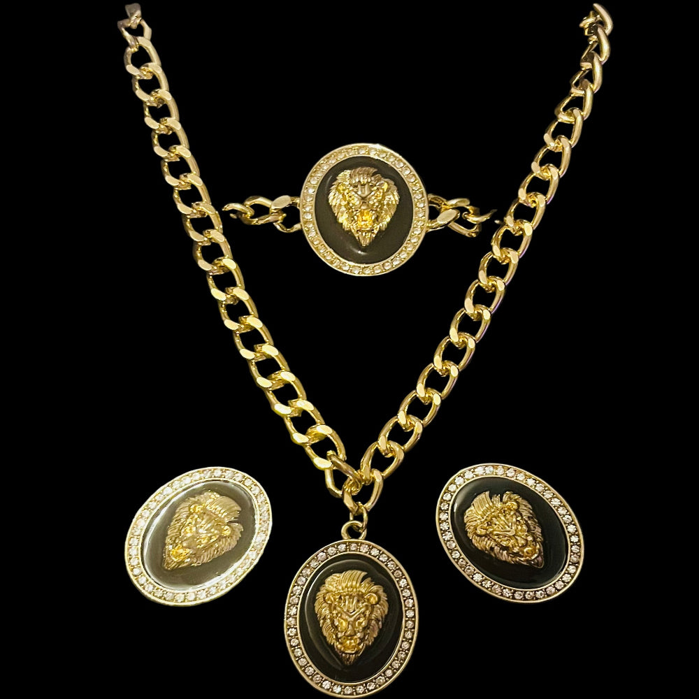 Chunky Gold 'Ver' Lion Head Set