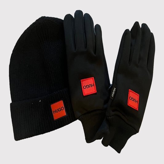 Men's 'H' Hat & Glove Set