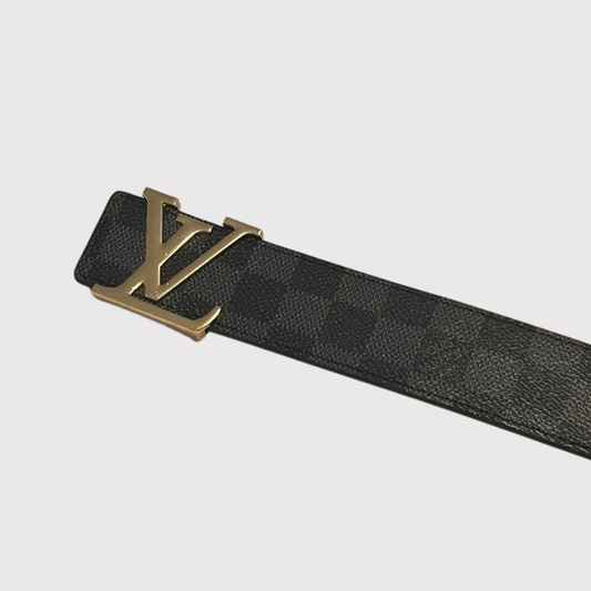 Black & Grey 'LV' Belt